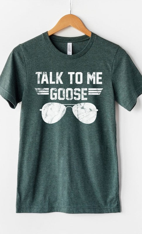 Talk to Me Goose White Ink Graphic Tee - Curvy