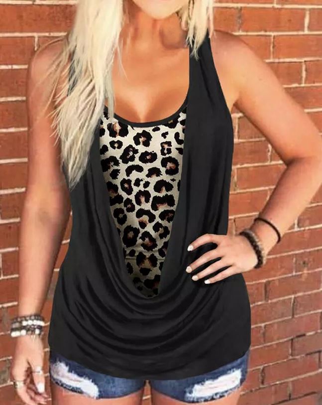 Two-Piece Cheetah Tank Top