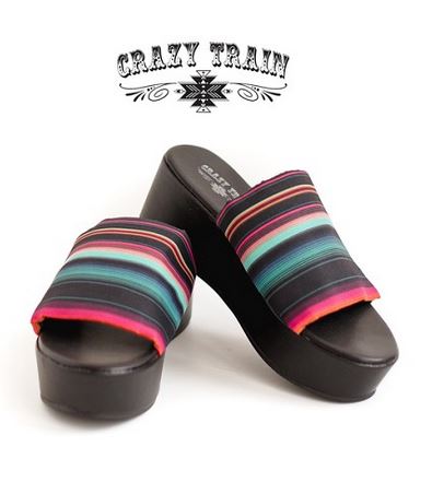 90's Platty Serape Sandals