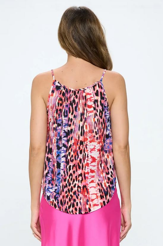 Animal Print Tank Top -Multicolor