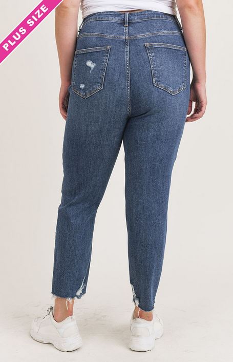 Relaxed Skinny Fit Jeans - Curvy Dark