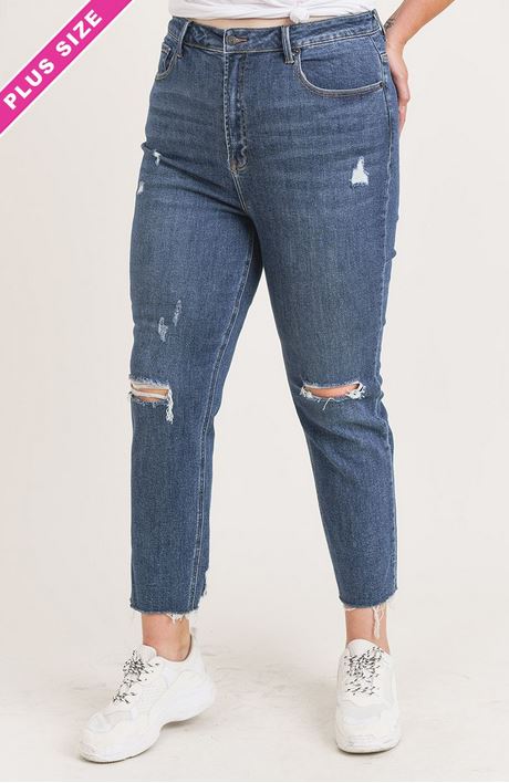 Relaxed Skinny Fit Jeans - Curvy Dark