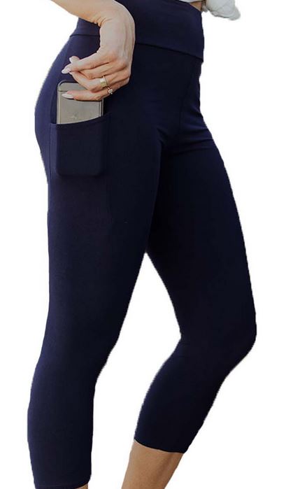 Navy Pocket Capri